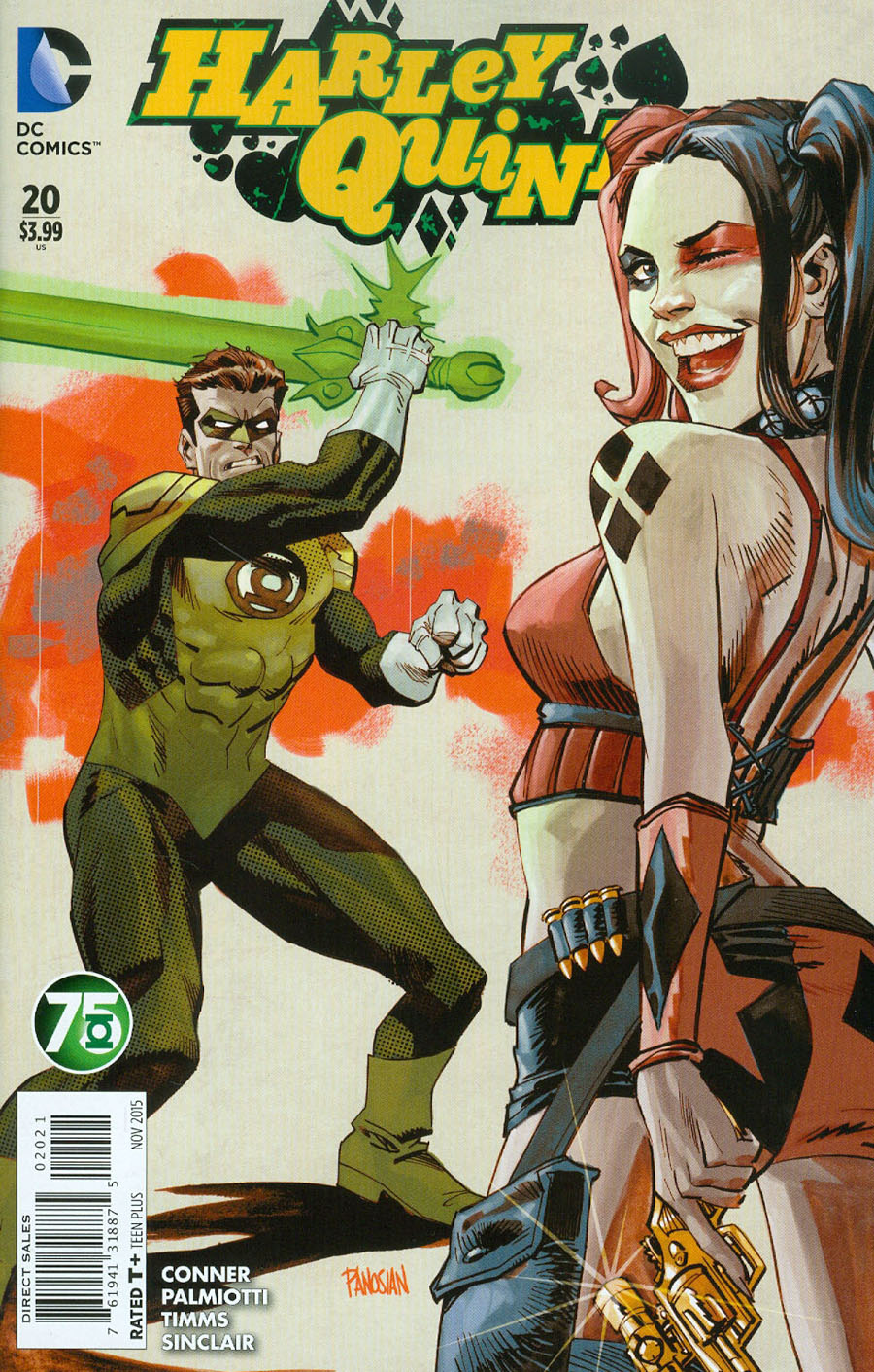 Harley Quinn Vol 2 #20 Cover B Variant Dan Panosian Green Lantern 75th Anniversary Cover