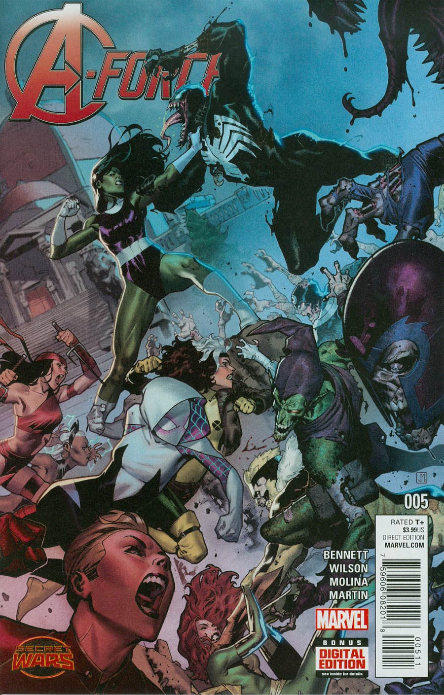 A-Force #5 Cover A Regular Jorge Molina Cover (Secret Wars Warzones Tie-In)