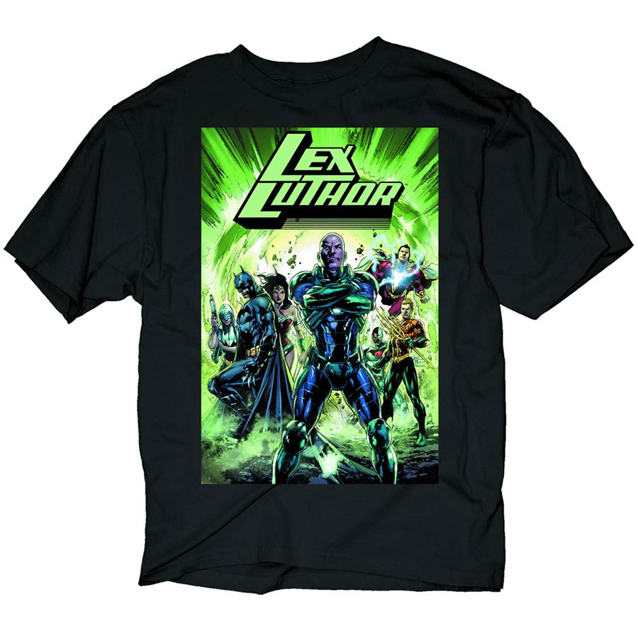 DC Justice League Lex Luthor Previews Exclusive Black T-Shirt Large