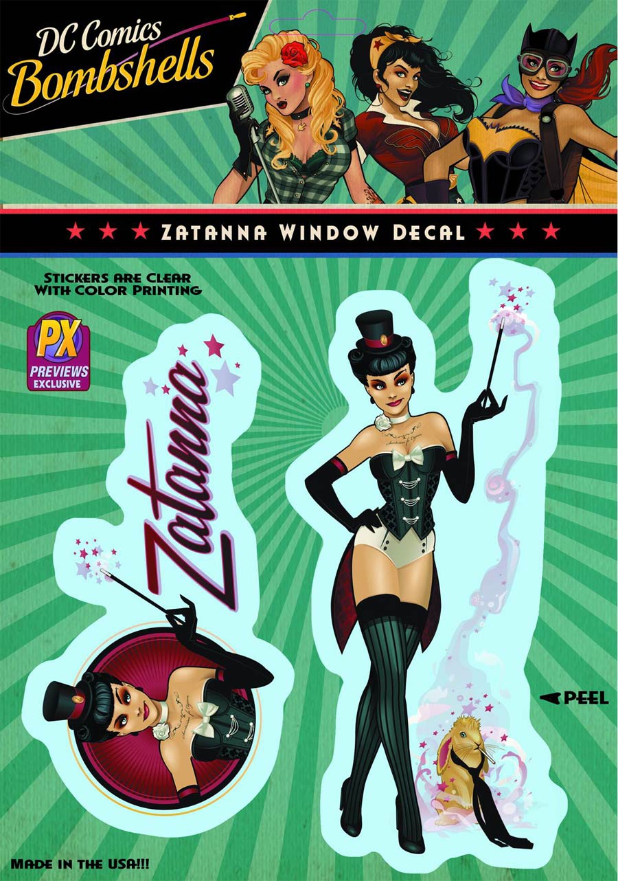 DC Bombshells Previews Exclusive Vinyl Decal - Zatanna