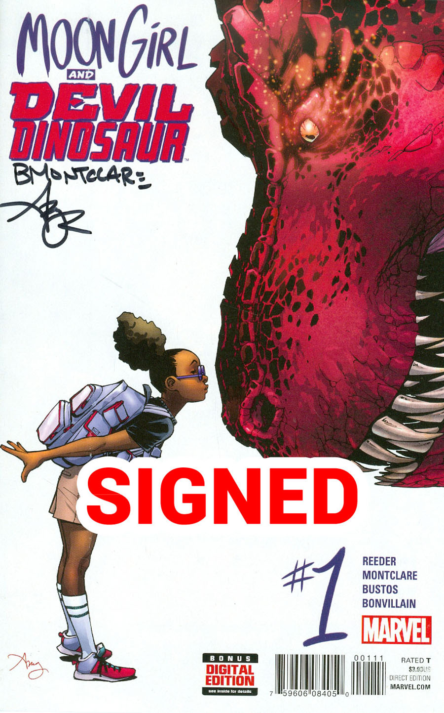 Moon Girl And Devil Dinosaur #1 Cover D Regular Amy Reeder Cover Signed By Amy Reeder & Brandon Montclare