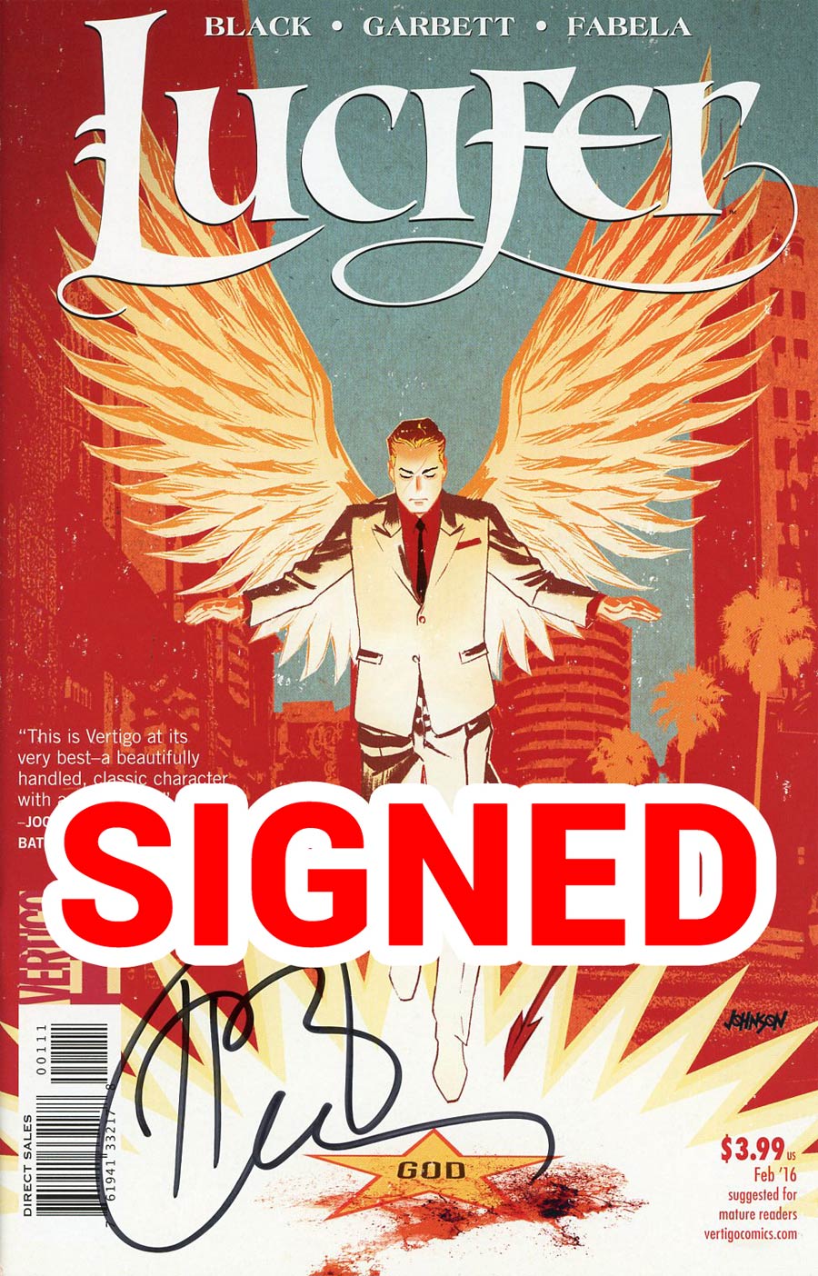 Lucifer Vol 2 #1 Cover B Signed By Holly Black (Limit 1 Per Customer)