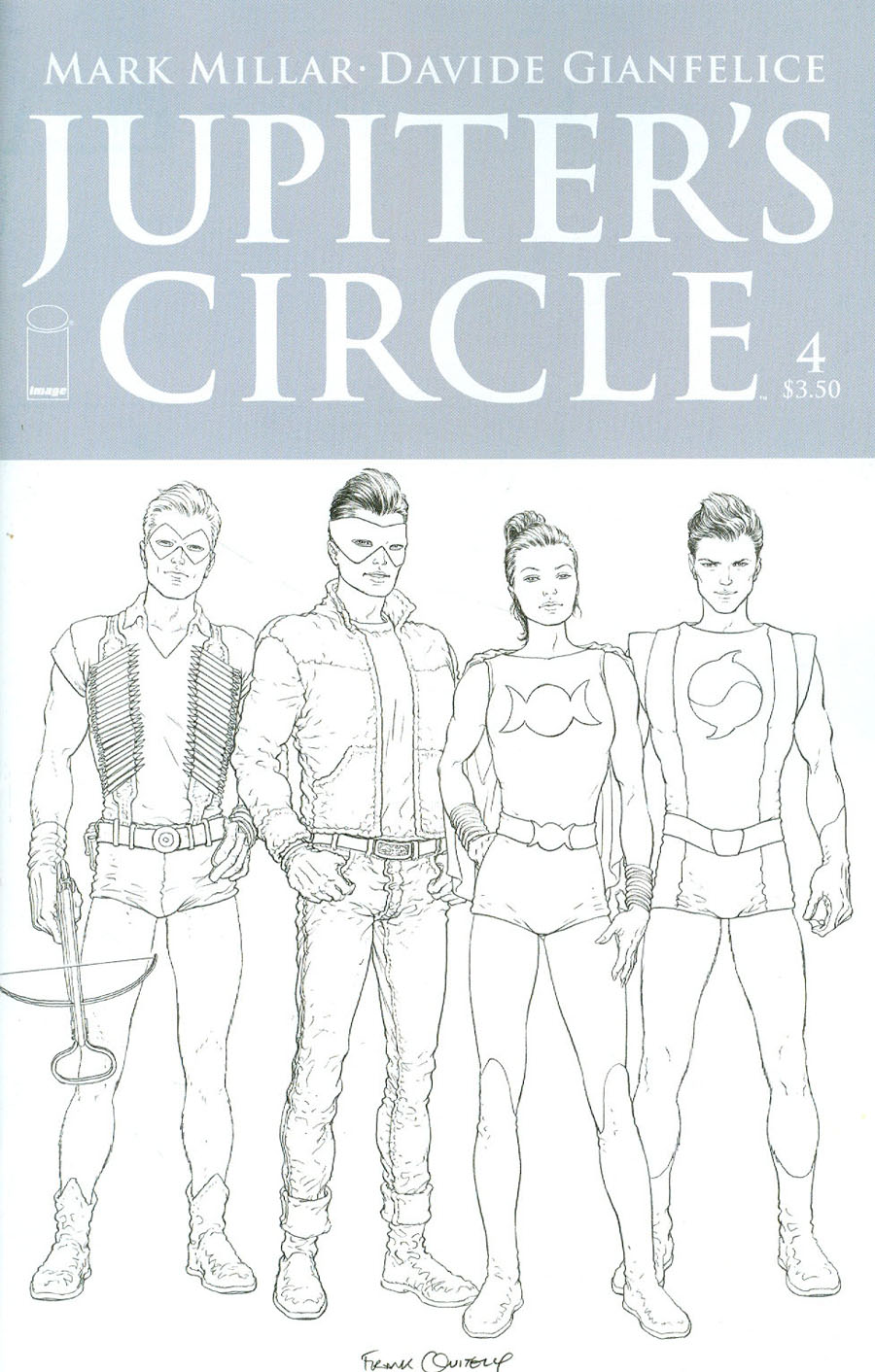 Jupiters Circle #4 Cover C Variant Frank Quitely Black & White Cover