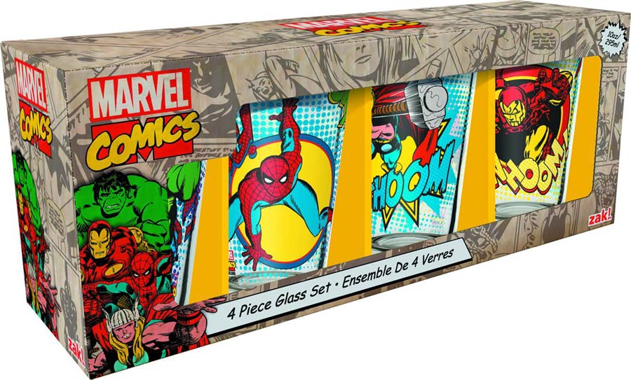 Marvel Juice Glasses 4-Piece Set