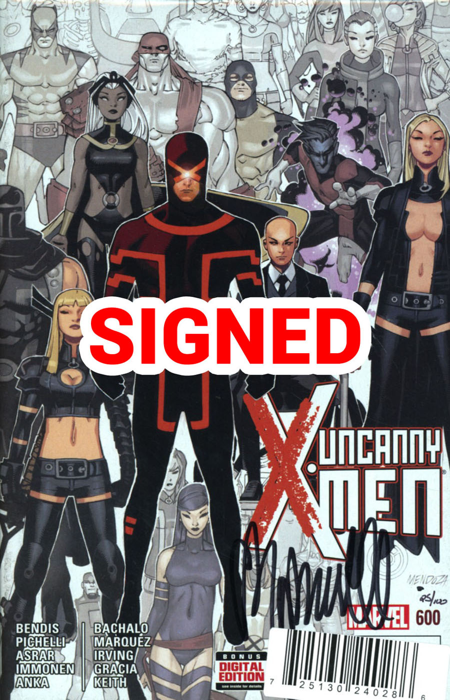 Uncanny X-Men Vol 3 #600 Cover M DF Signed By Chris Bachalo