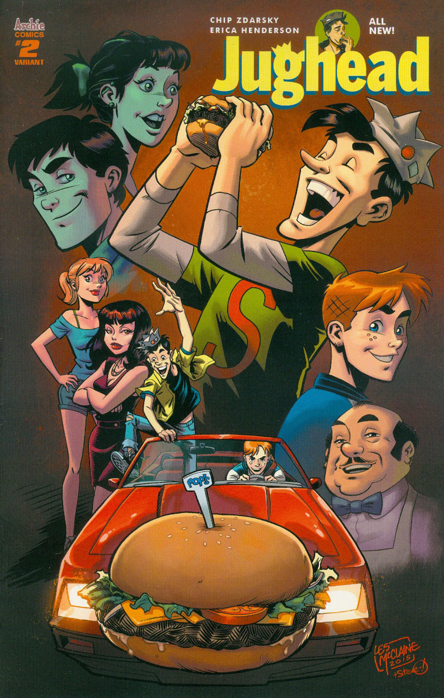 Jughead Vol 3 #2 Cover E Variant Les McClaine Cover