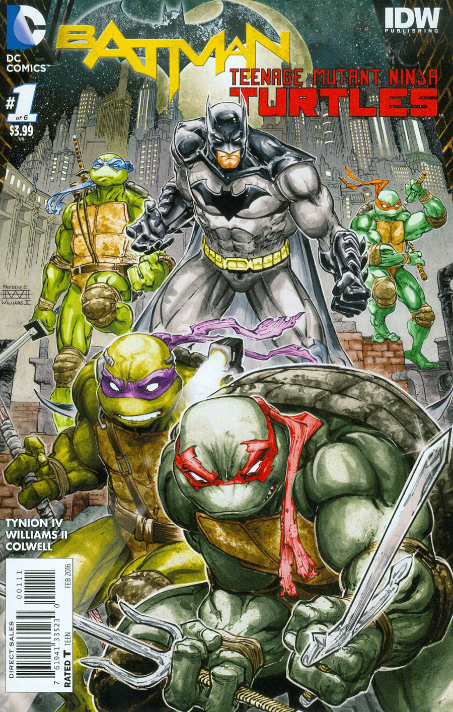 Batman Teenage Mutant Ninja Turtles #1 Cover A 1st Ptg Regular Freddie E Williams II Cover