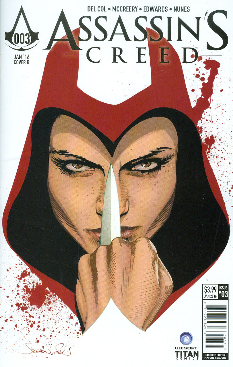 Assassins Creed #3 Cover B Variant Stephen Mooney Subscription Cover