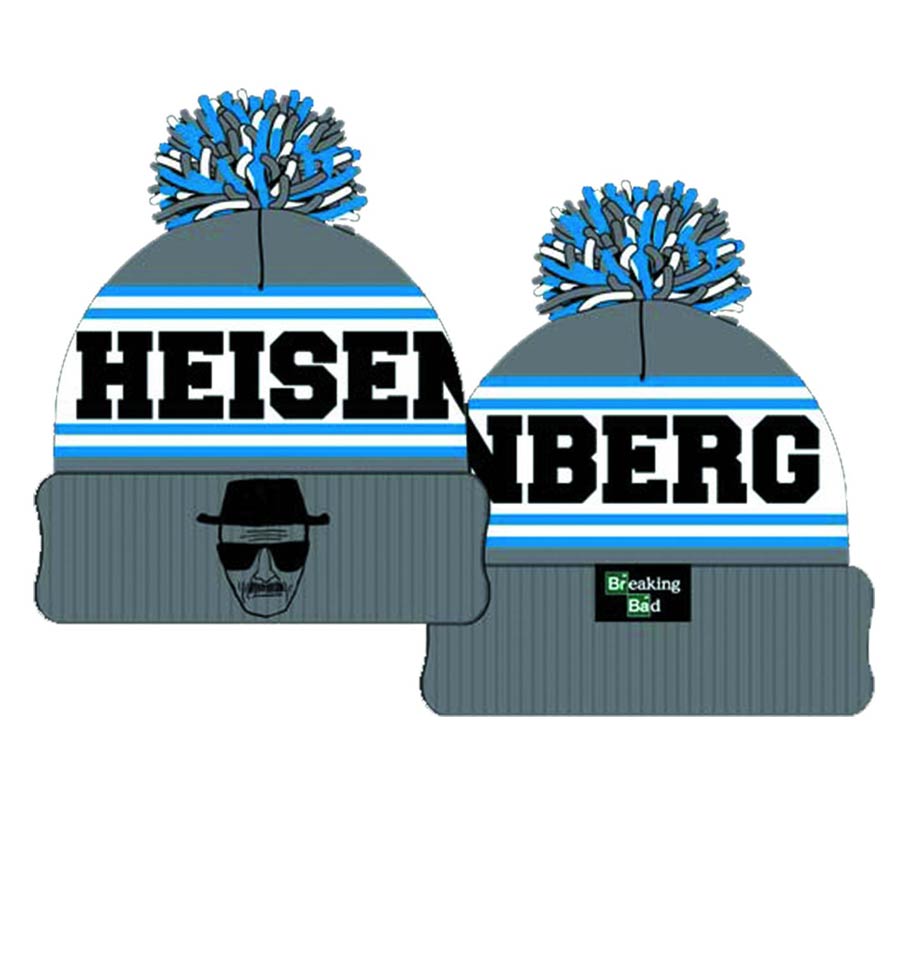 Breaking Bad Heisenberg Intarsia Knit Cuff Pom Beanie