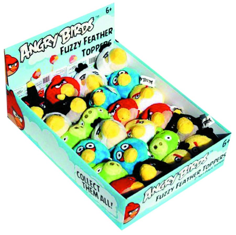 Angry Birds Fuzzy Feather Pencil Toppers Display