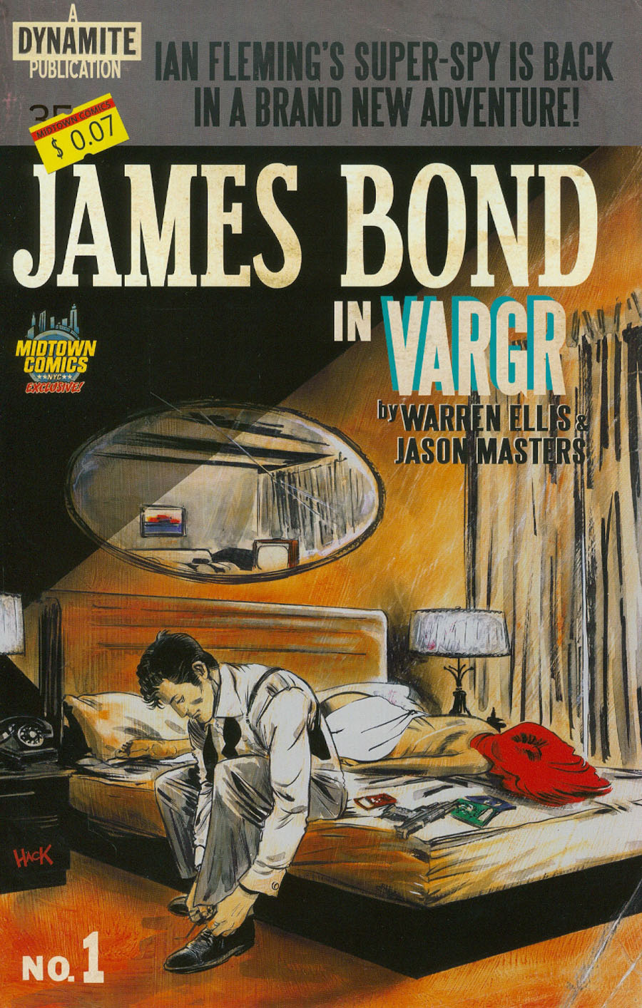 James Bond #1 Cover I Midtown Exclusive Robert Hack Retro Novel Variant Cover