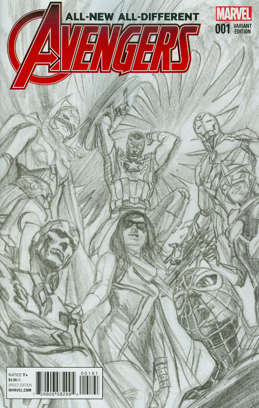 All-New All-Different Avengers #1 Cover I Incentive Alex Ross Sketch Cover