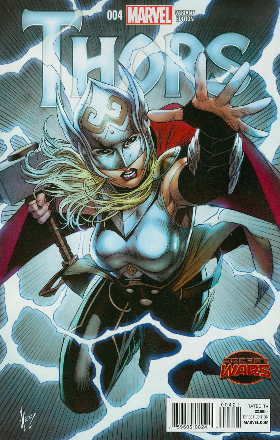 Thors #4 Cover B Incentive Dale Keown Variant Cover (Secret Wars Battleword Tie-In)