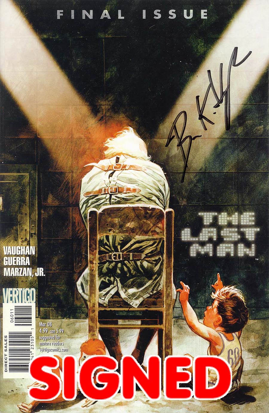 Y The Last Man #60 Signed by Brian K Vaughan