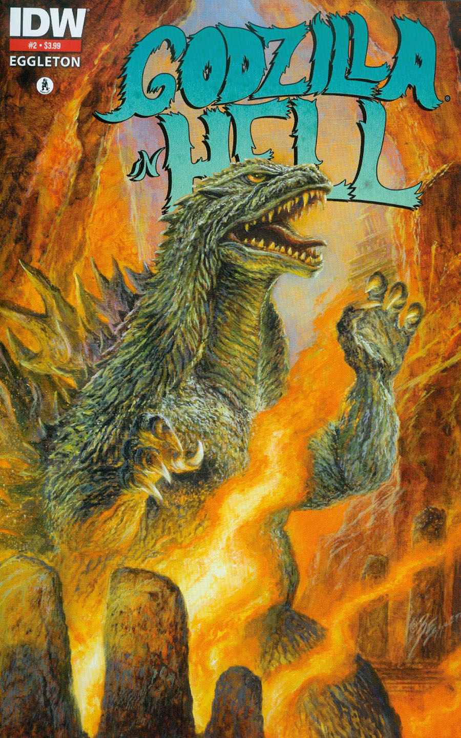 Godzilla In Hell #2 Cover D 3rd Ptg Bob Eggleton Variant Cover