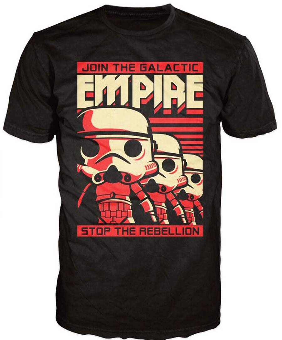 POP Tees Star Wars Stormtrooper Empire Poster T-Shirt Large