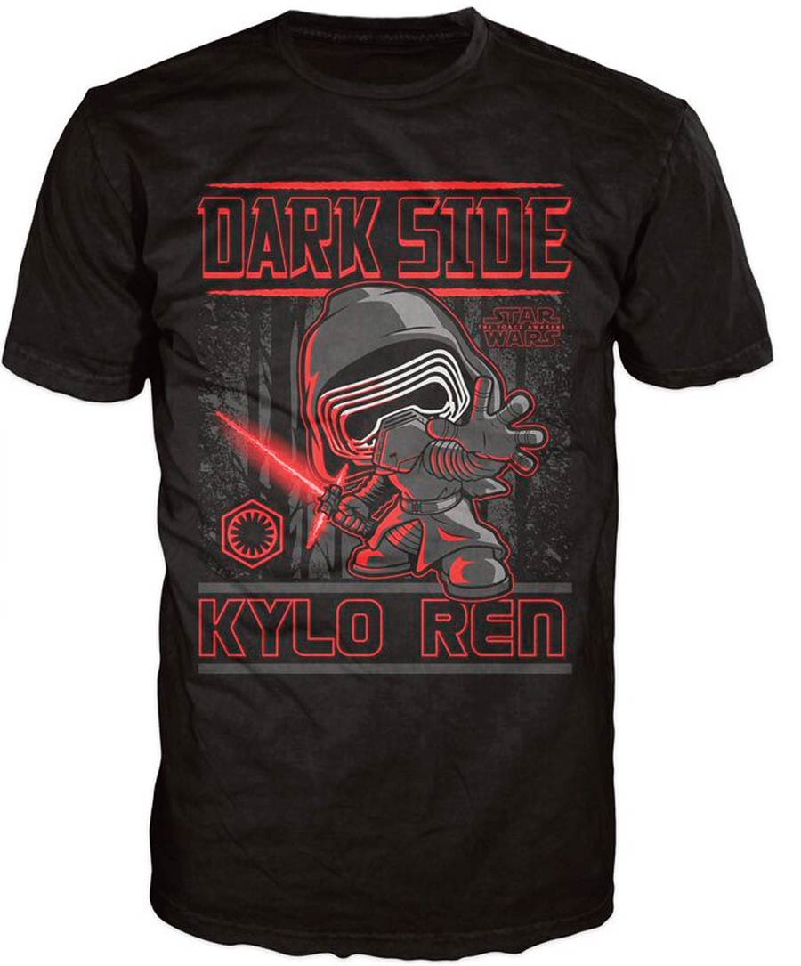 POP Tees Star Wars Episode VII Kylo Ren Poster T-Shirt Large