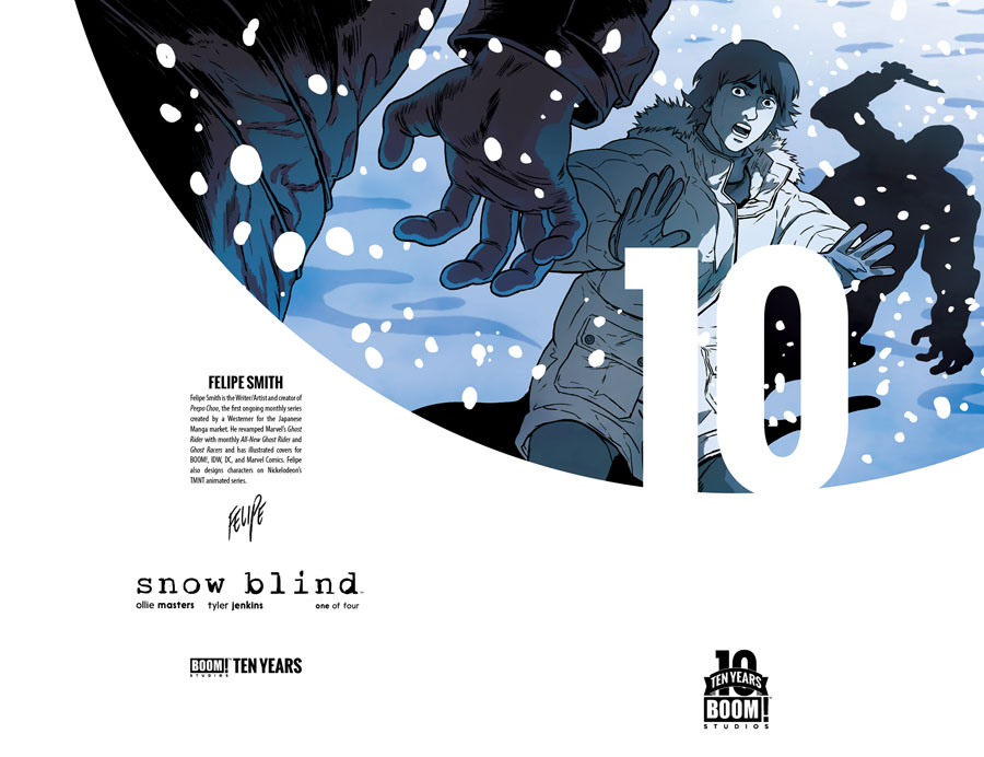 Snow Blind #1 Cover B Incentive Felipe Smith BOOM 10 Years Anniversary Virgin Variant Cover