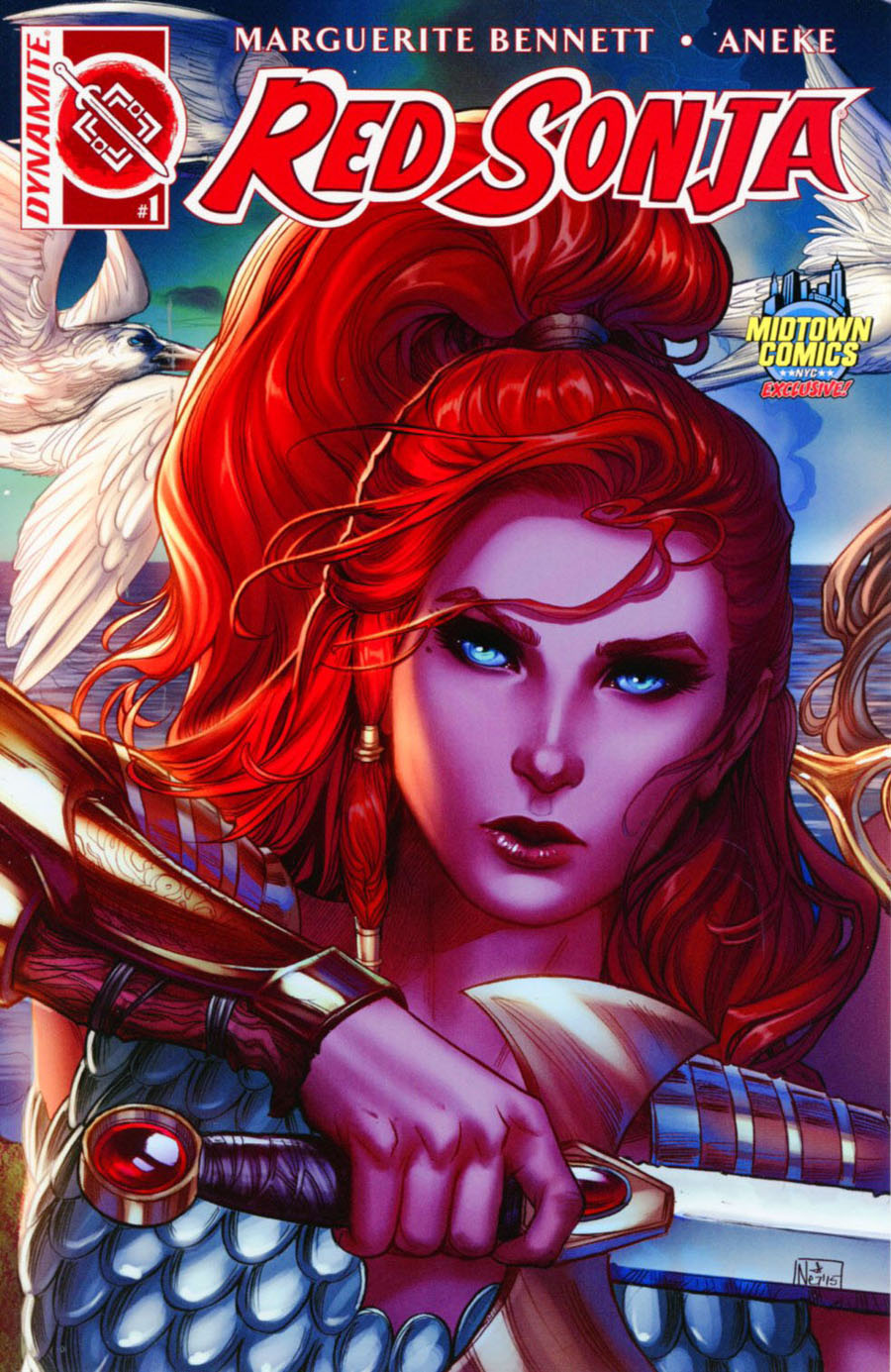 Red Sonja Vol 6 #1 Cover B Midtown Exclusive Nei Ruffino Connecting Color Variant Cover