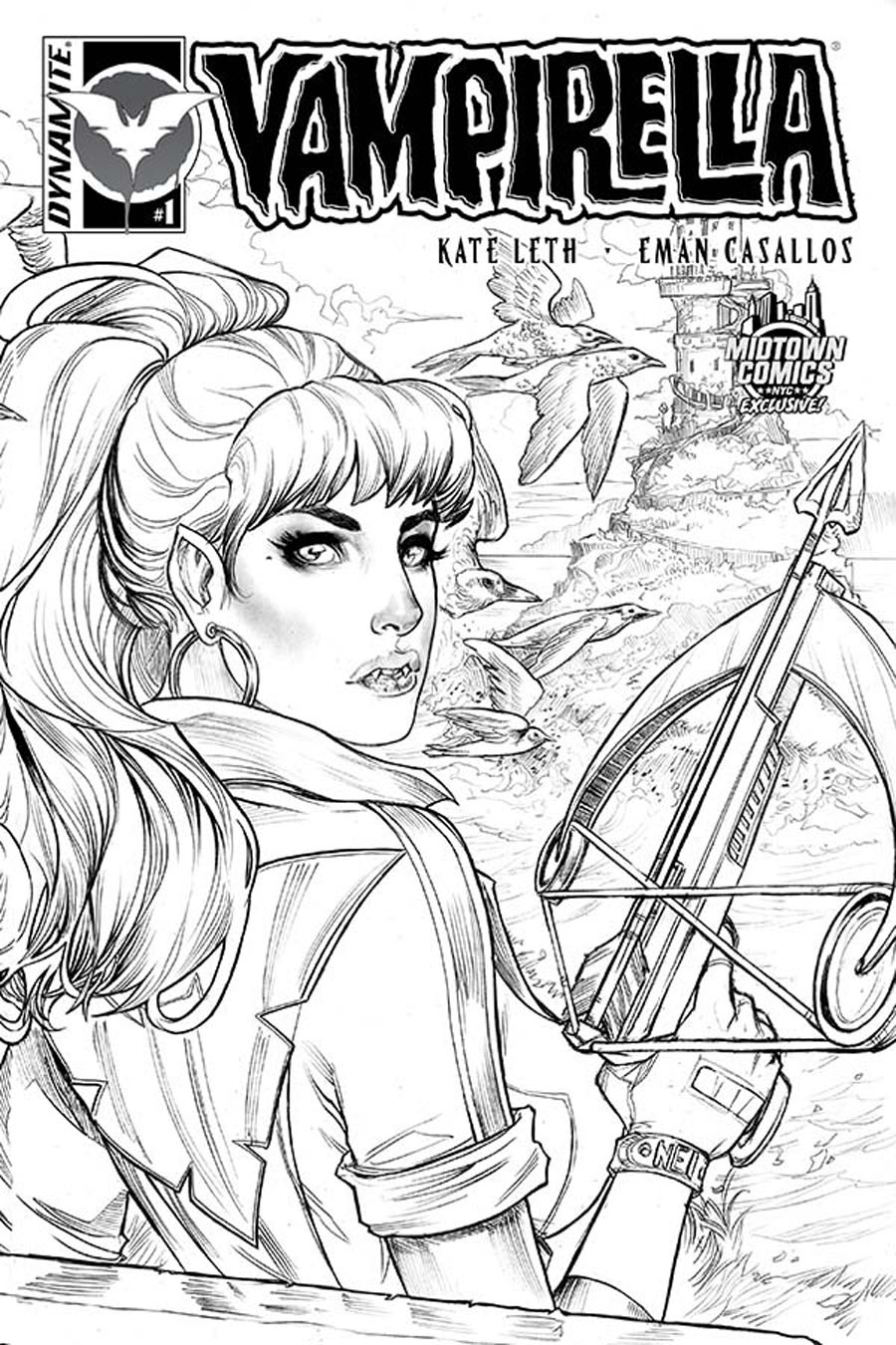 Vampirella Vol 6 #1 Cover C Ultra-Limited Nei Ruffino Connecting Black & White Variant Cover