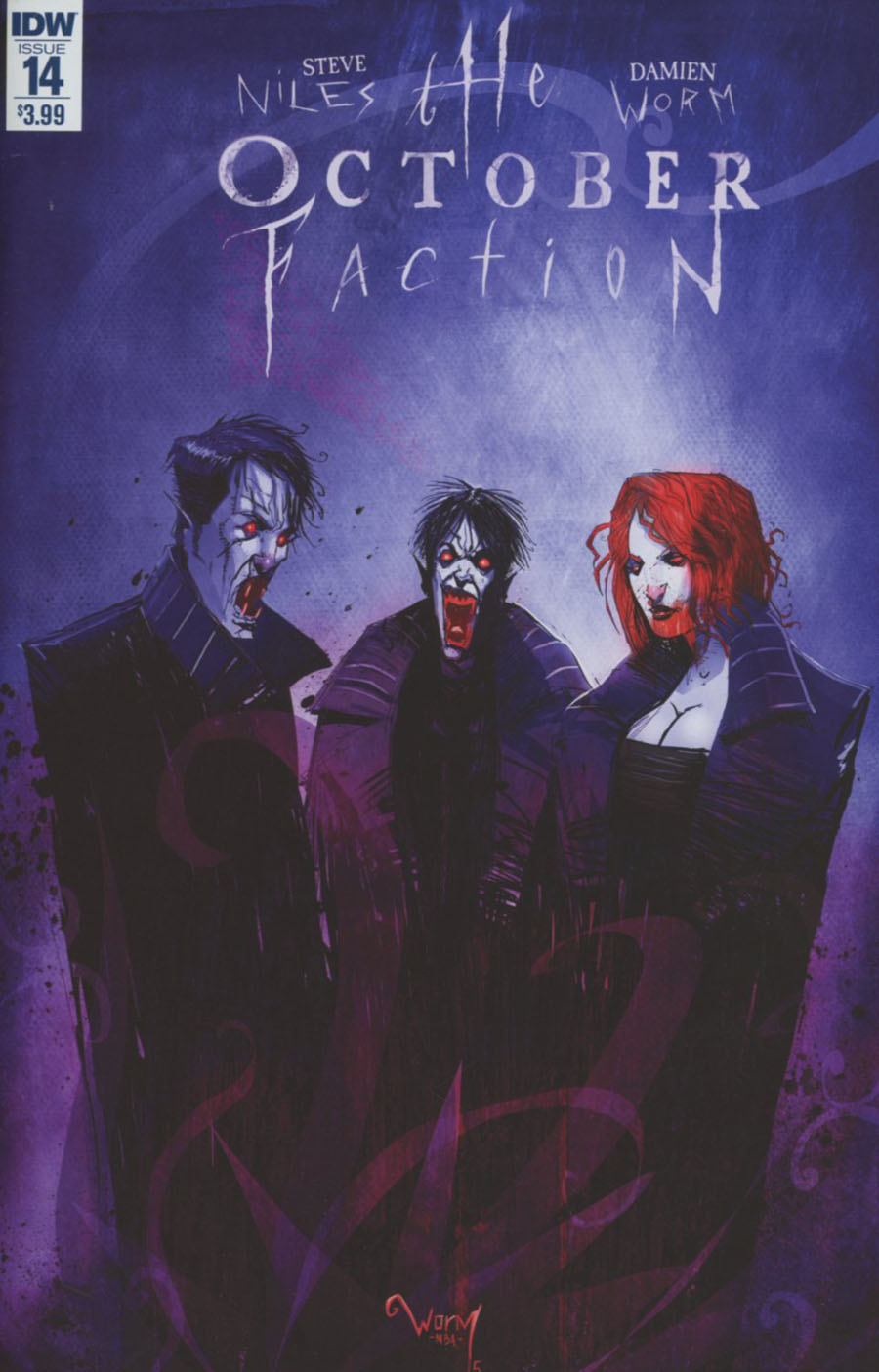 October Faction #14 Cover A Regular Damien Worm Cover