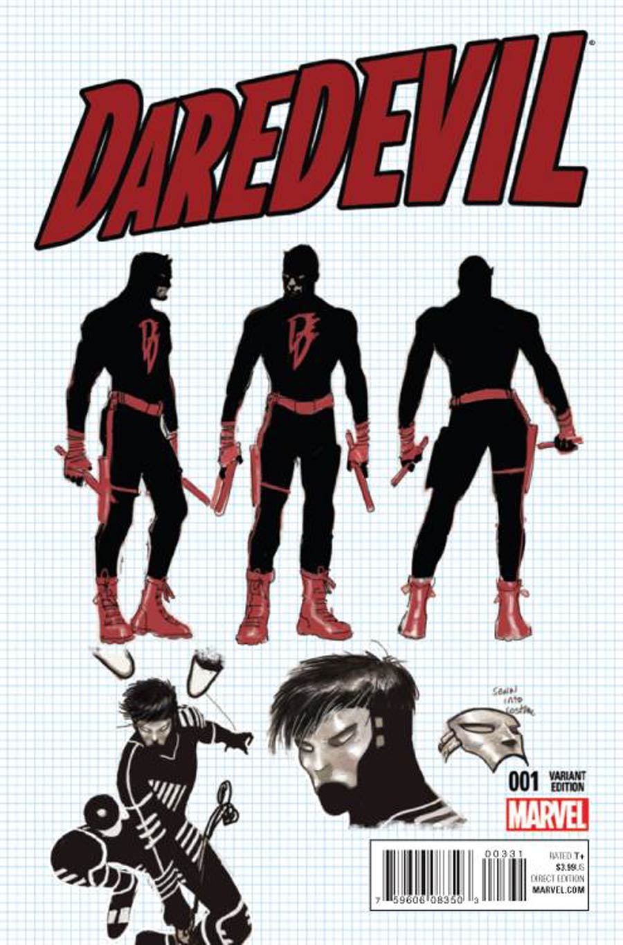 Daredevil Vol 5 #3 Cover B Incentive Ron Garney Design Variant Cover (Cover Misprinted As #1)