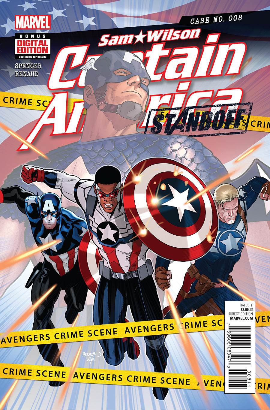 Captain America Sam Wilson #8 Cover A Regular Paul Renaud Cover (Standoff Tie-In)