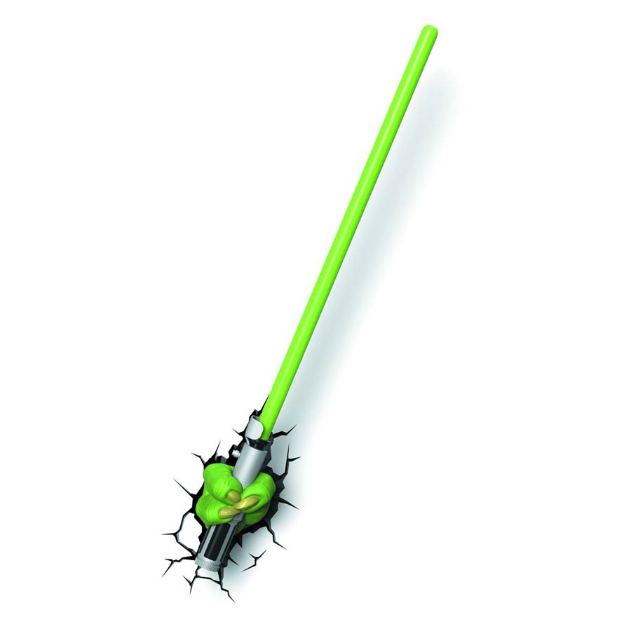 Star Wars Episode VII The Force Awakens 3D Wall Light - Yoda Lightsaber