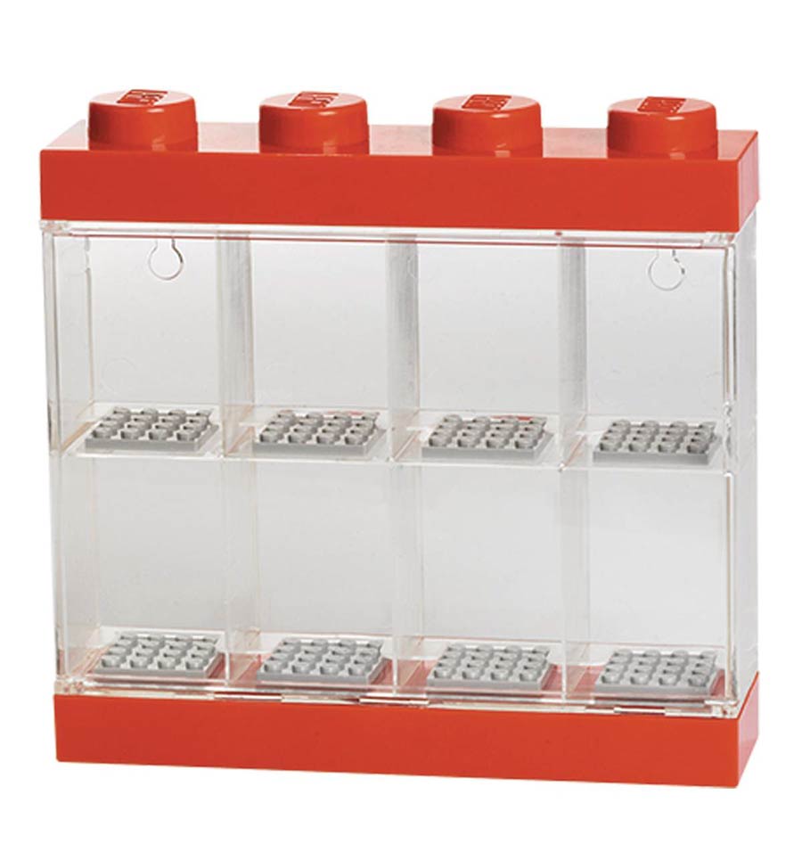 Lego Minifigure 8-Figure Display Case - Red