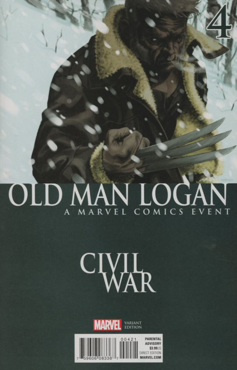 Old Man Logan Vol 2 #4 Cover B Variant Civil War Cover