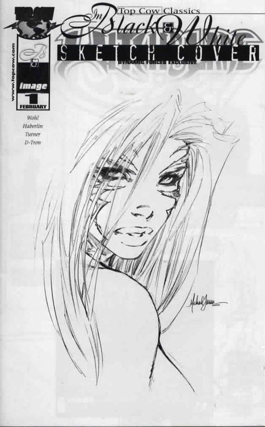 Top Cow Classics In Black And White Witchblade #1 DF Exclusive Cover