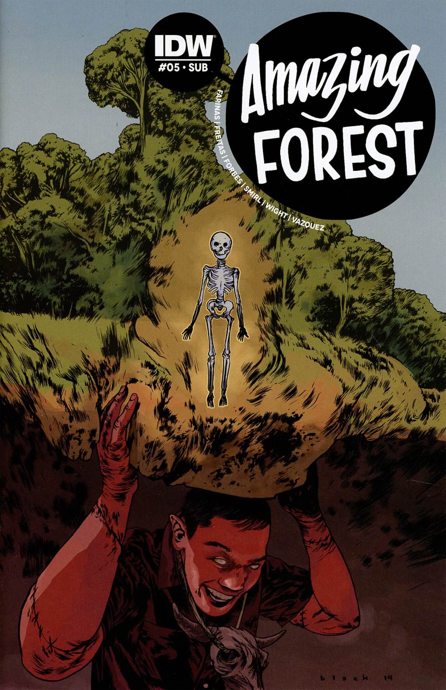 Amazing Forest #5 Cover B Variant Steven Russell Black Subscription Cover