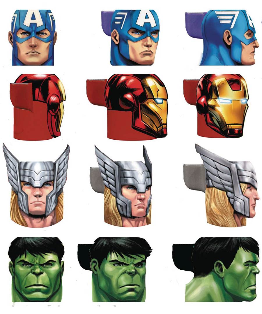 Avengers 6-Ounce Molded Mug 4-Pack Set