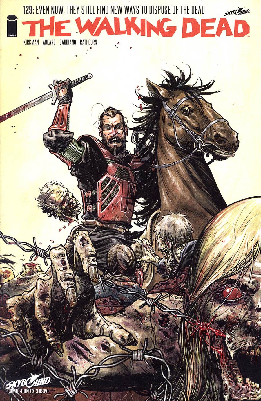 Walking Dead #129 Cover B SDCC 2014 Variant Connecting Cover (Manifest Destiny #8)