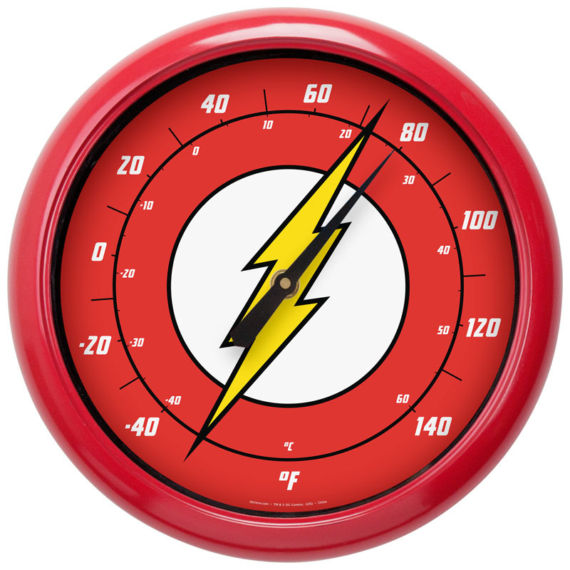 DC Comics 10-Inch Indoor Outdoor Thermometer - Flash Logo