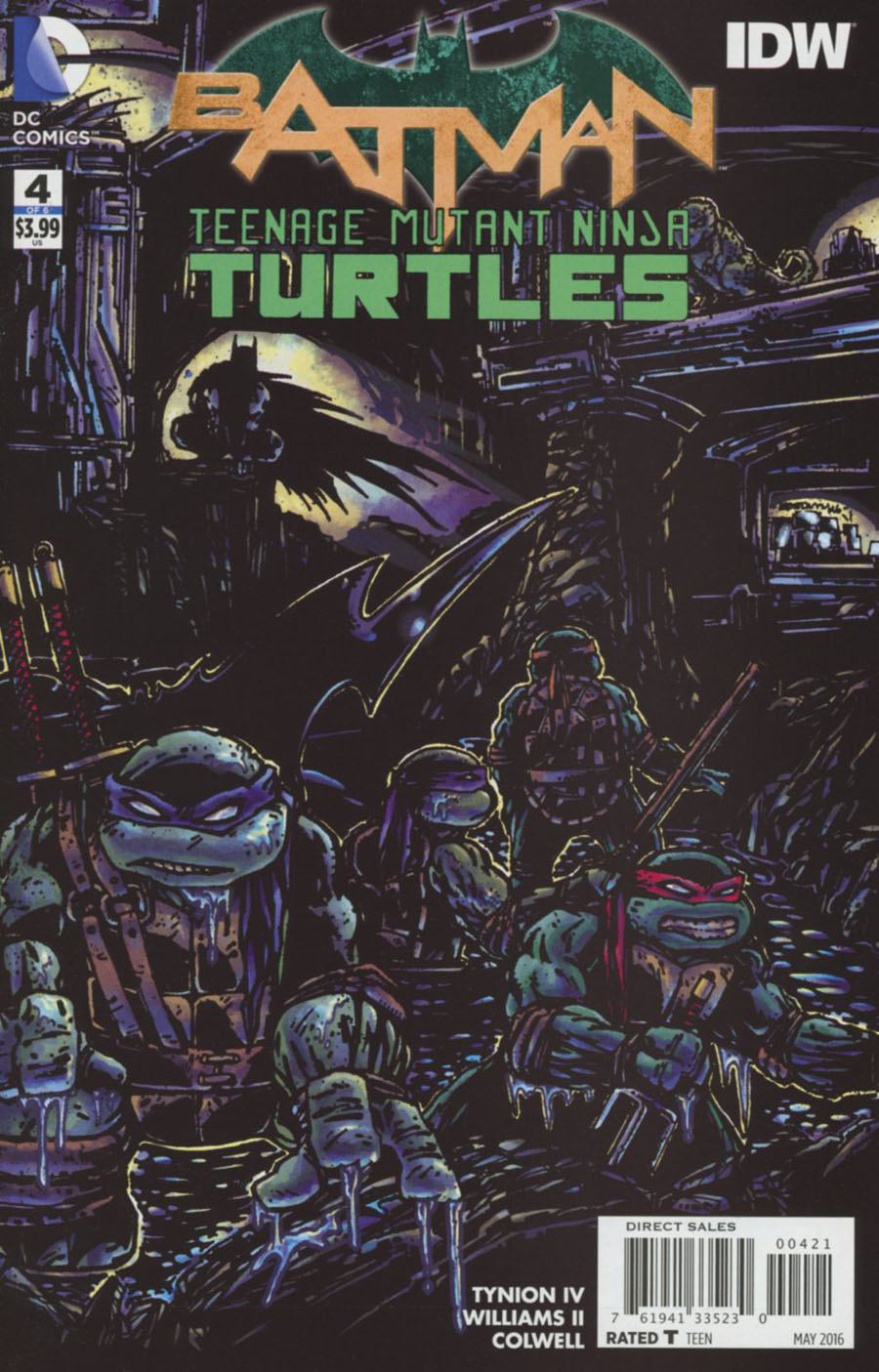 Batman Teenage Mutant Ninja Turtles #4 Cover B Incentive Kevin Eastman Variant Cover