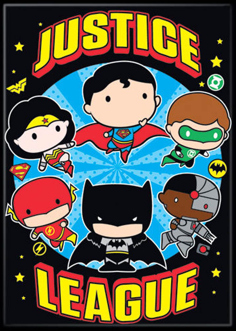 DC Comics 2.5x3.5-inch Magnet Chibi - Justice League (72025DC)