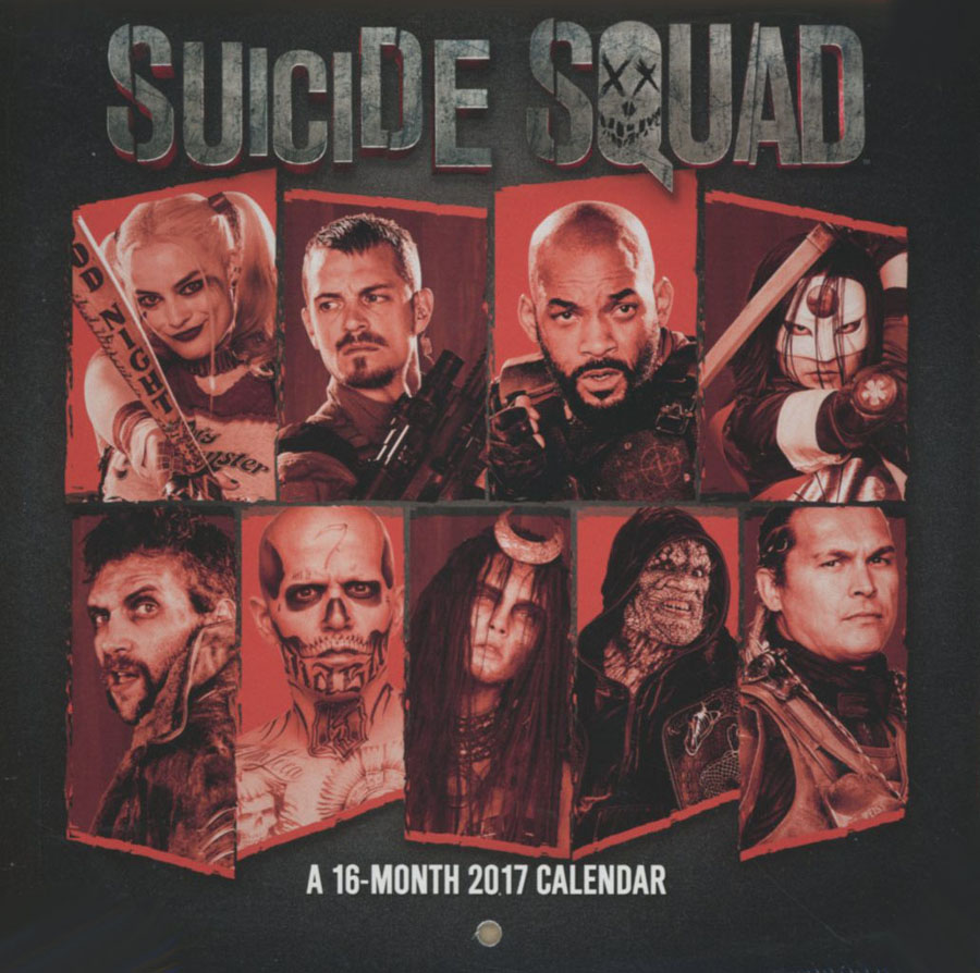 Suicide Squad 2017 7x7-inch Mini Wall Calendar