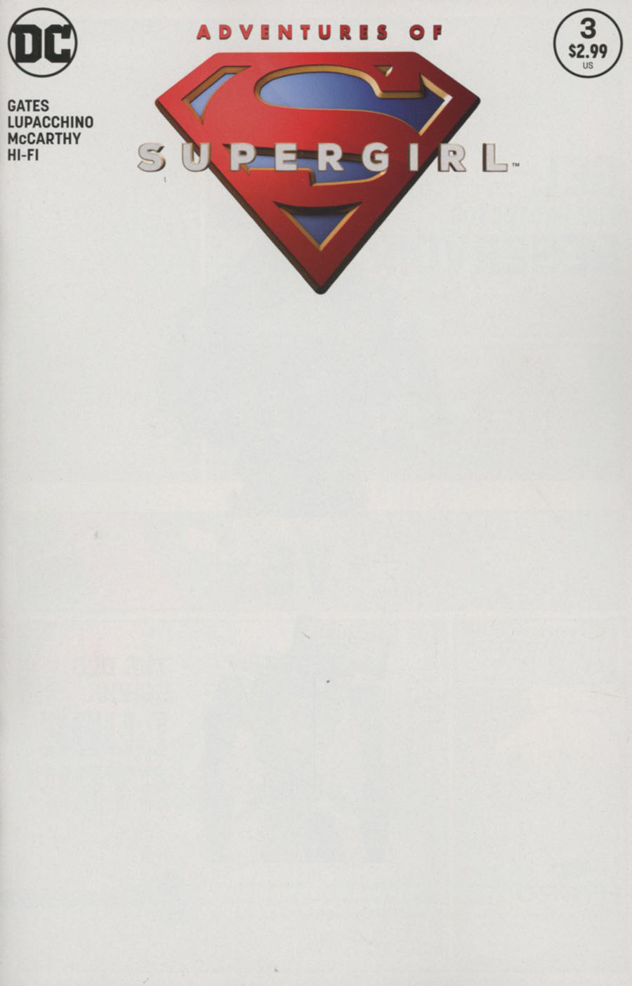 Adventures Of Supergirl #3 Cover B Variant Blank Cover