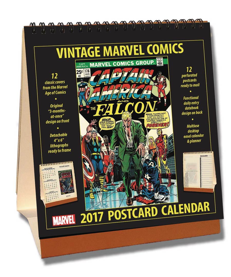 Vintage Marvel Comics 2017 Desktop Calendar