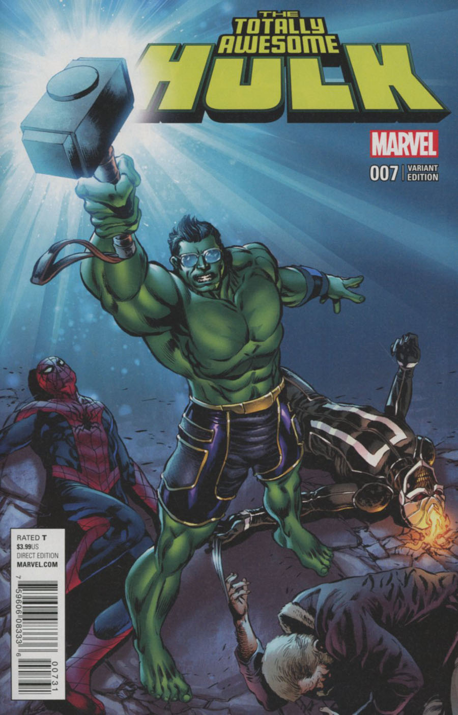 Totally Awesome Hulk #7 Cover B Variant Mike Perkins Civil War Reenactment Cover (Civil War II Tie-In)