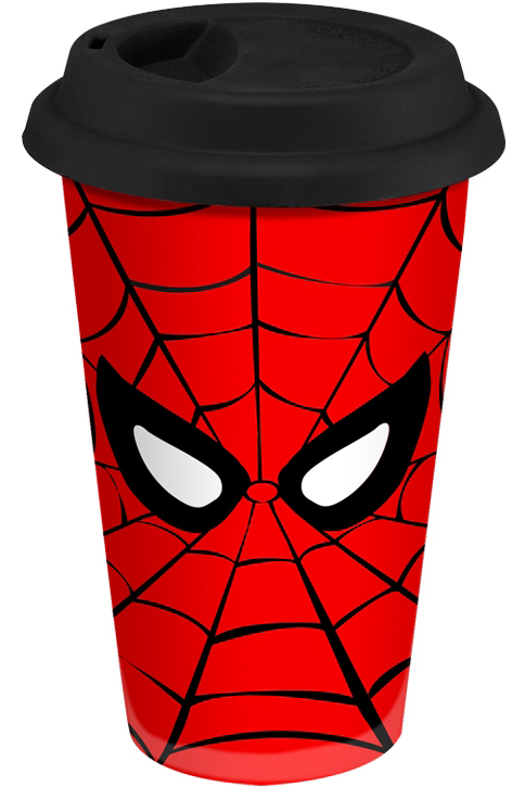 Marvel Comics 12-ounce Double Wall Ceramic Travel Mug - Spider-Man