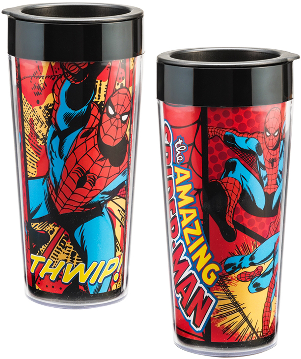 Marvel Comics 16-ounce Plastic Travel Mug - Spider-Man