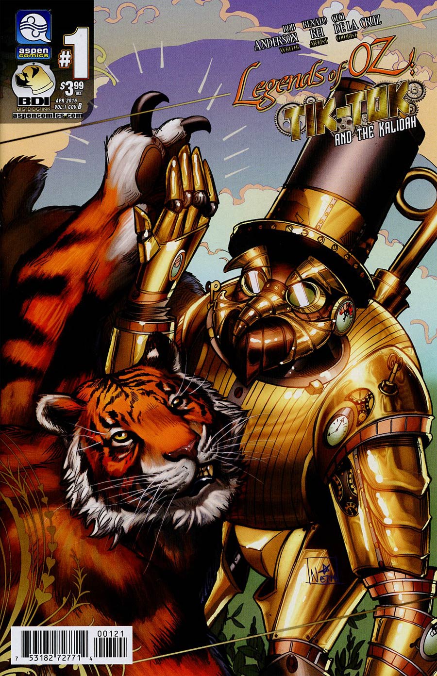 Legends Of Oz Tik-Tok And The Kalidah #1 Cover B Incentive Nei Ruffino Variant Cover