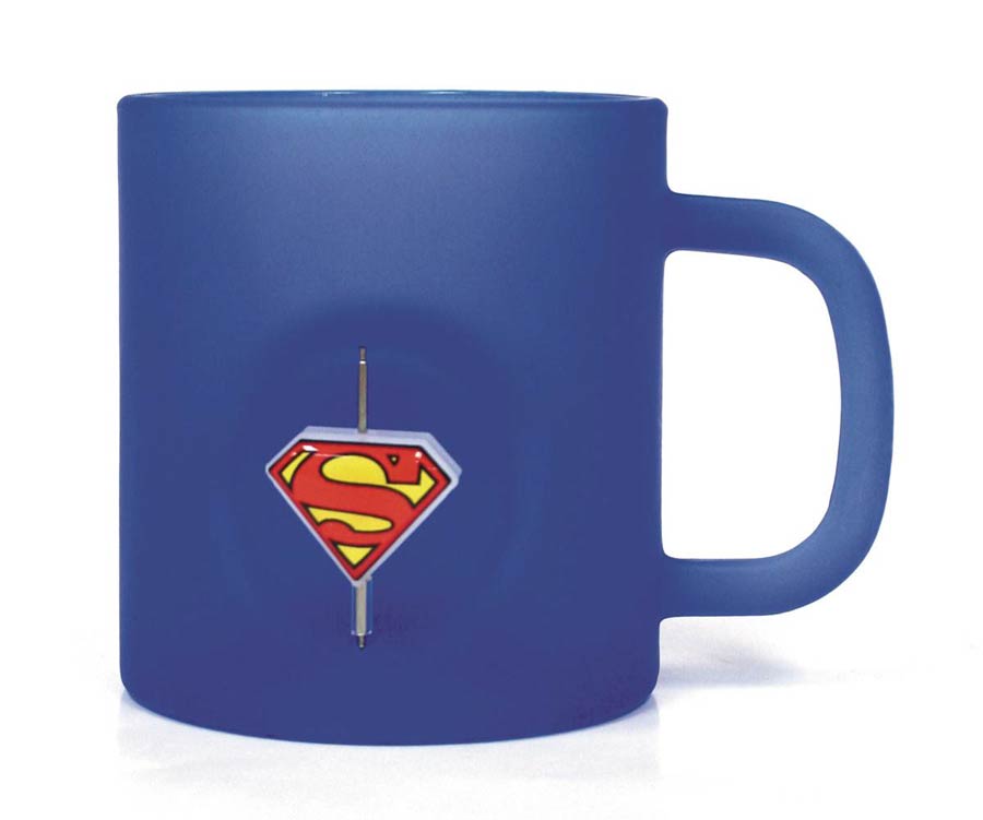 DC Heroes 3D Rotating Logo Crystal Mug - Superman