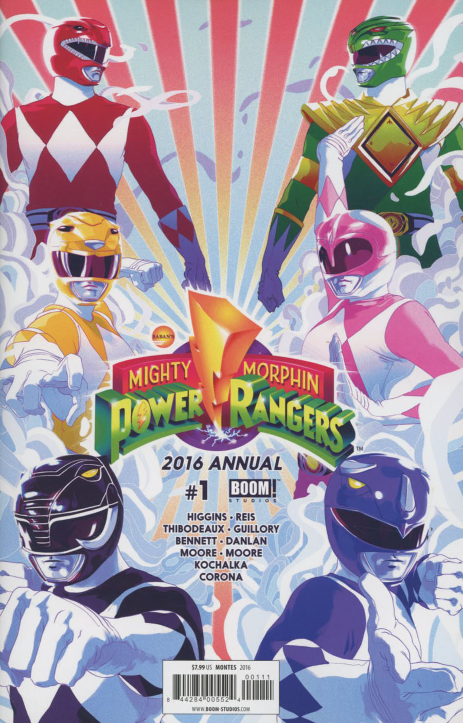 Mighty Morphin Power Rangers 2016 Annual #1 Cover A 1st Ptg Regular Goni Montes Cover