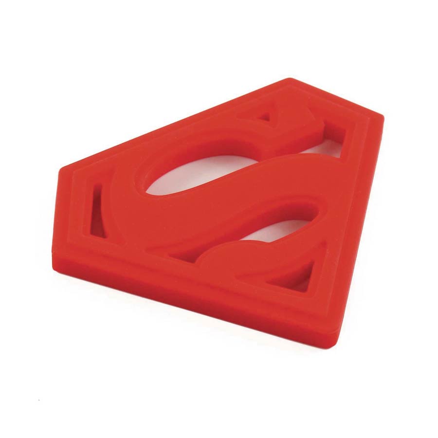 DC Heroes Silicone Hand Held Teether - Superman Red