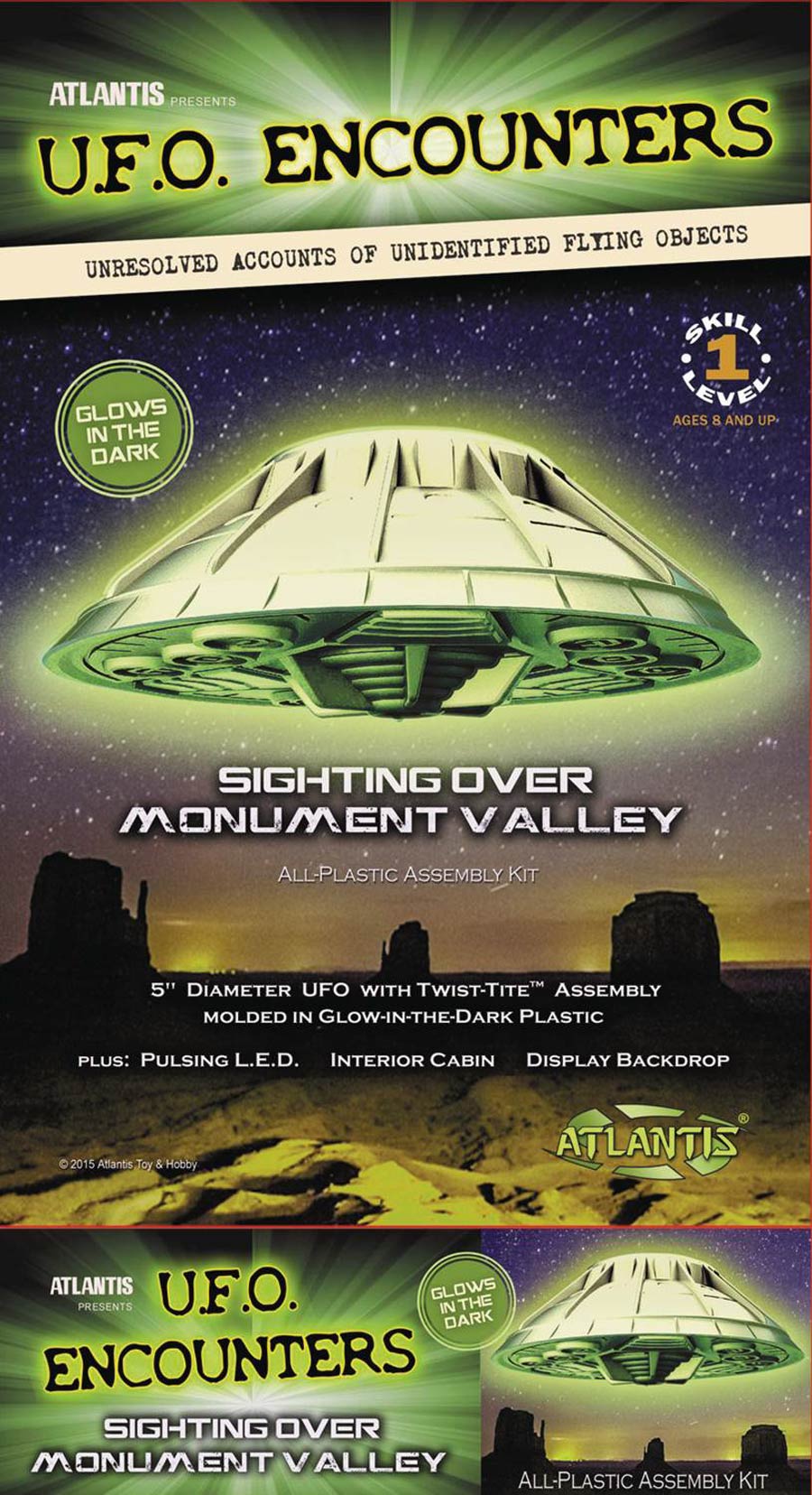 UFO Encounters Monument Valley Model Kit Glow-In-The-Dark Edition