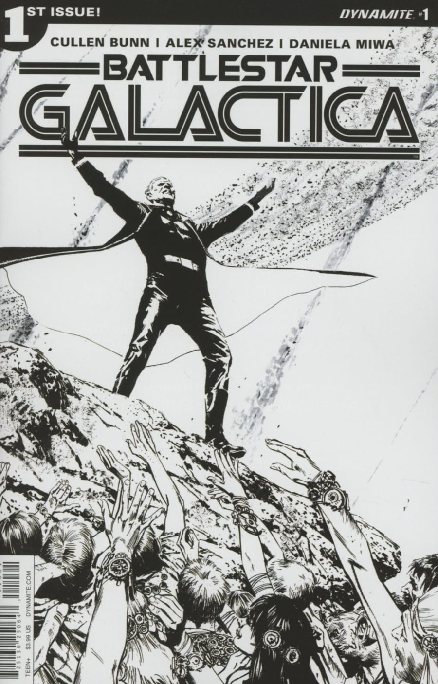 Battlestar Galactica Vol 6 #1 Cover F Incentive Butch Guice Black & White Cover