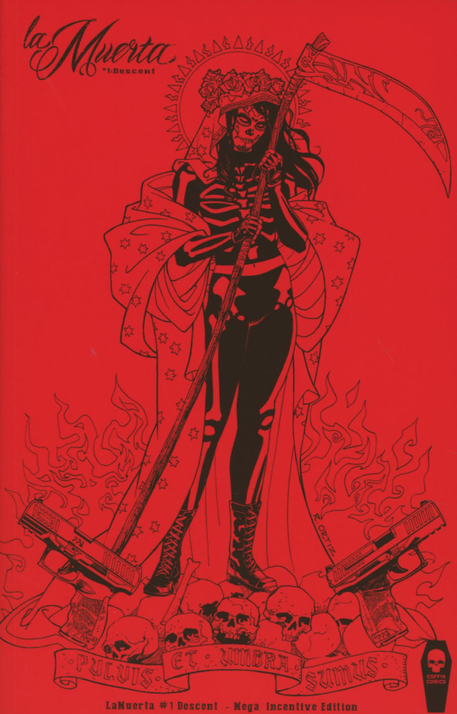 La Muerta Descent #1 Cover F Incentive Richard Ortiz Red Variant Cover